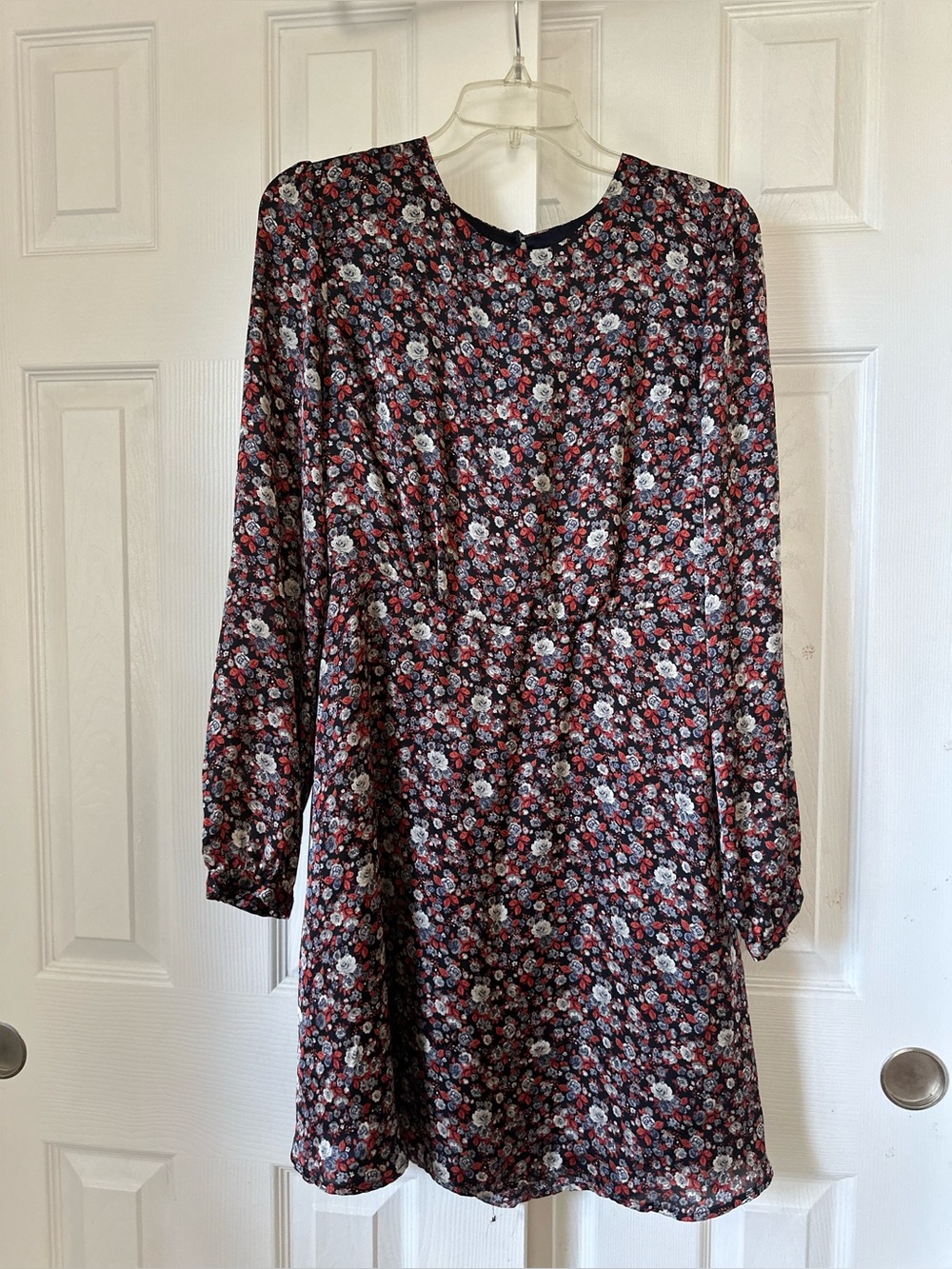 Floral Forever 21 Mini Dress in Burgundy and Black